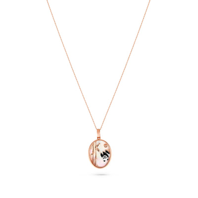  ICONS Rose Gold Diamond Panda Pendant