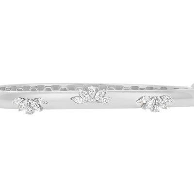 ETOILE WHITE Gold Marquise & pear shape Diamond Bangle