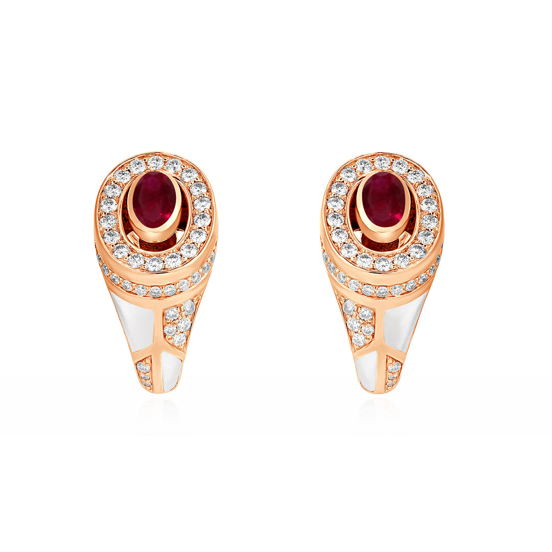 Rose Gold Diamond Earring