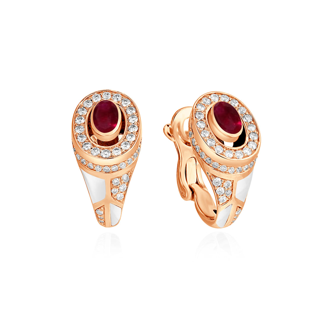 Rose Gold Diamond Earring