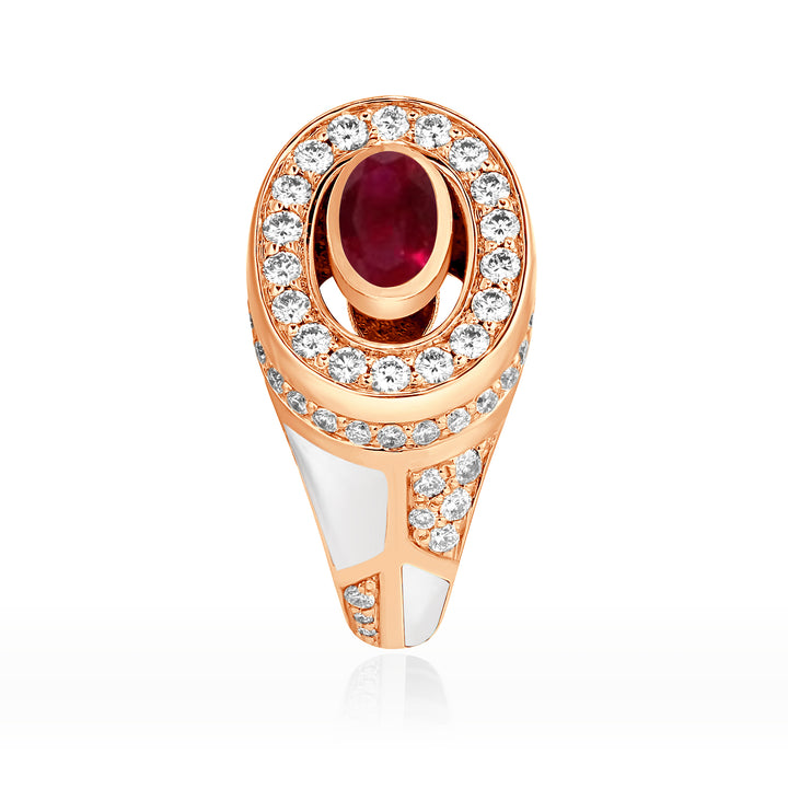 18K rose gold diamond earrings