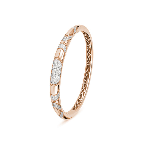 ETOILE Rose Gold Curve Line Diamond Bangle ETOILE Rose Gold Curve Line Diamond Bangle