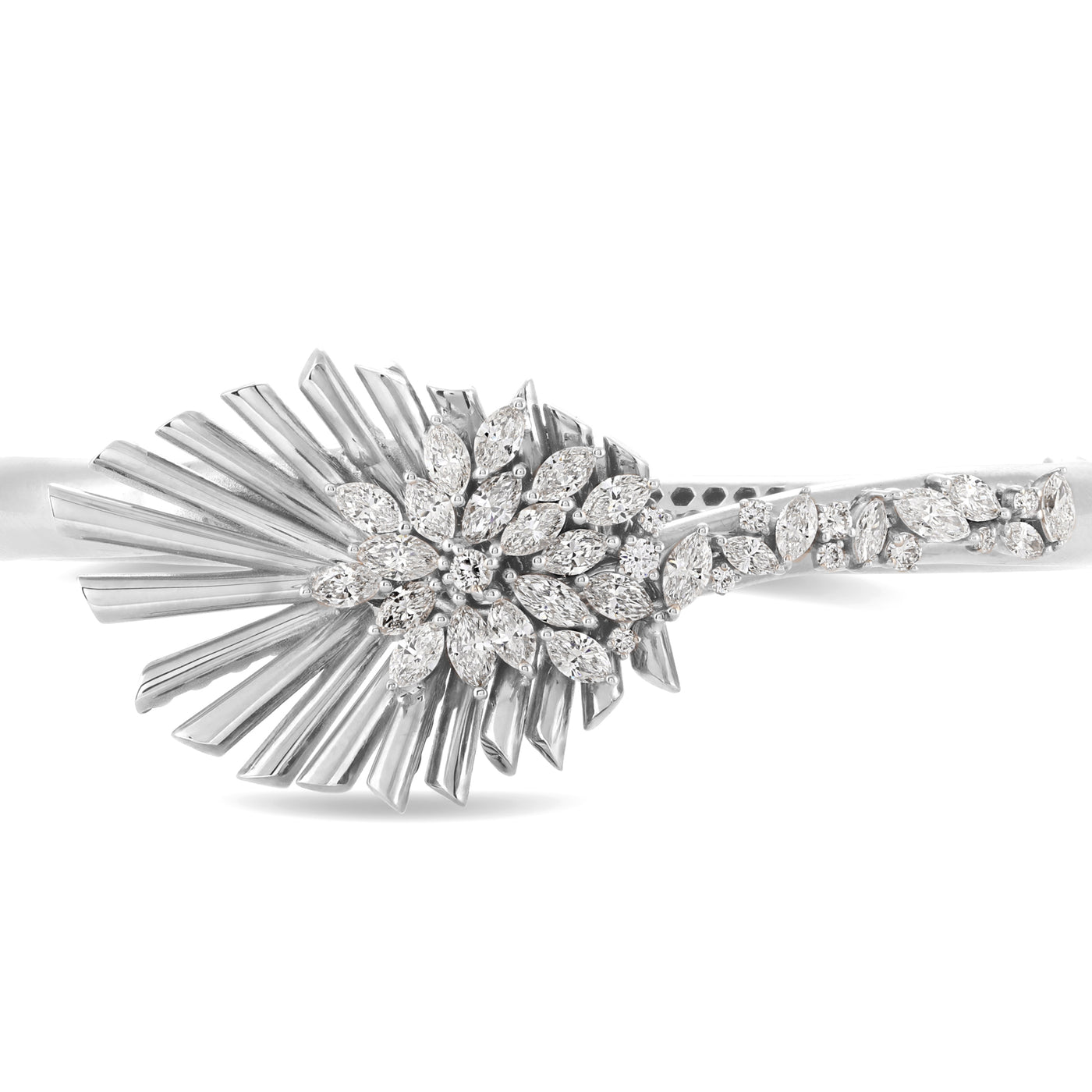 White Gold Diamond Bangle