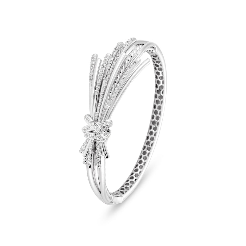 VISTA White Gold Diamond Ribbon Bangle