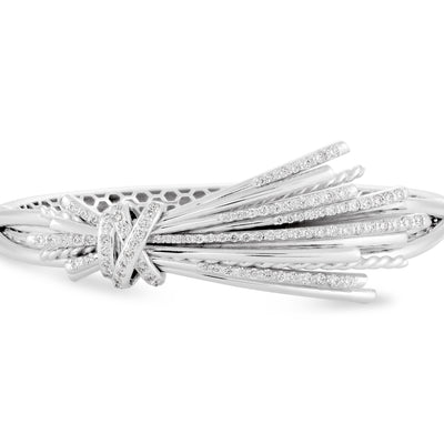 VISTA White Gold Diamond Ribbon Bangle