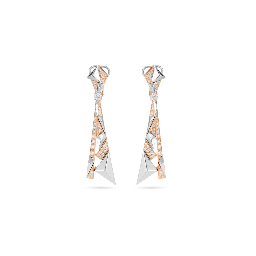 VISTA Rose And White Gold Diamond Earring