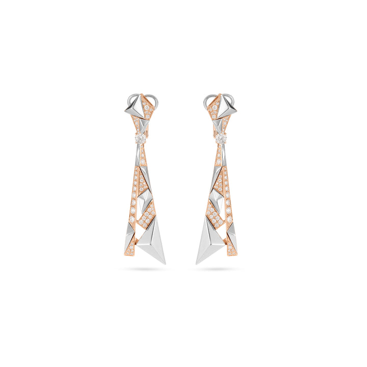 VISTA Rose And White Gold Diamond Earring