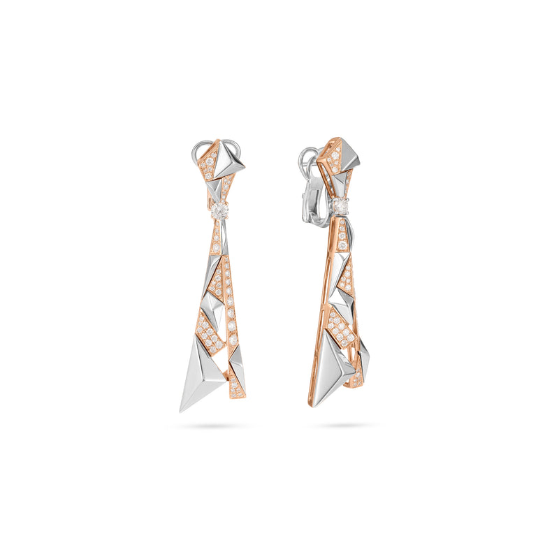 VISTA Rose And White Gold Diamond Earring