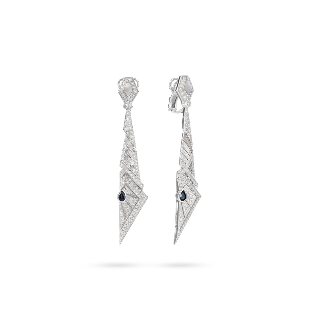 White Gold Diamond Earrings in Dubai