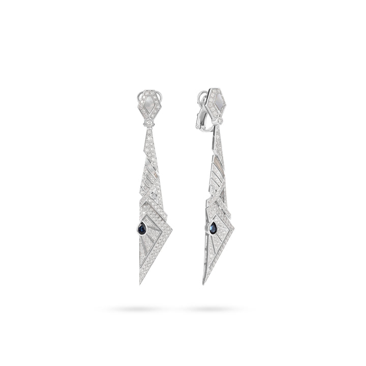 White Gold Diamond Earrings in Dubai