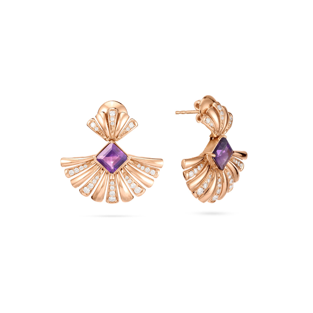 Rose Gold Diamond Earring 
