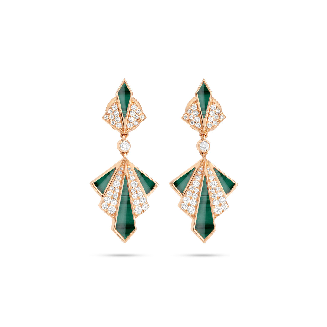 Rose Gold Malachite Round Diamond 