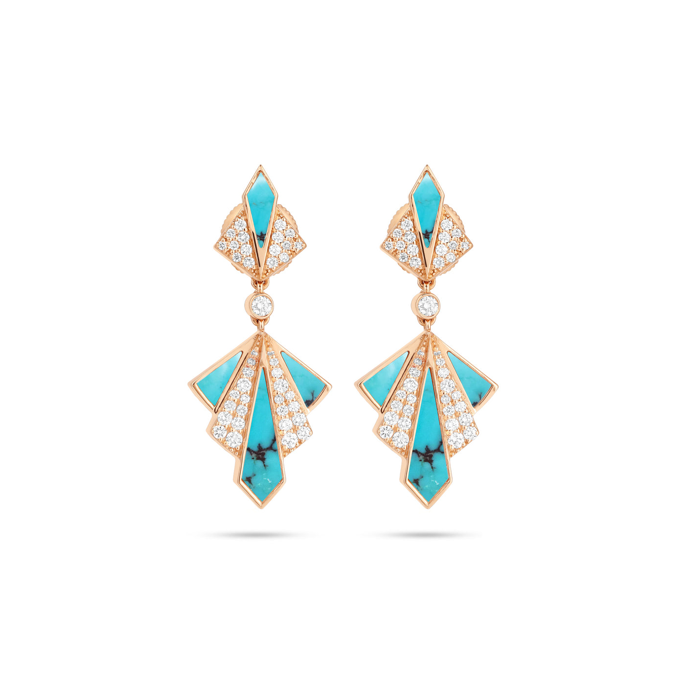 Rose Gold Diamond Earrings