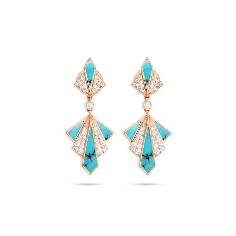 Rose Gold Diamond Earrings