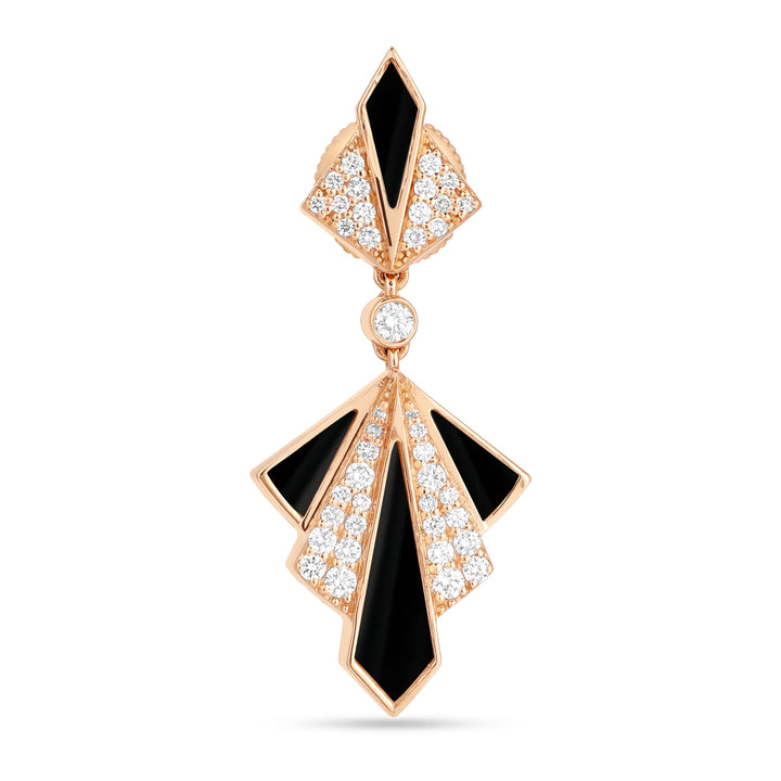  Gold Onyx Earring 