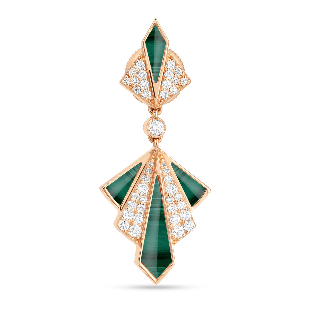 Rose Gold Malachite Round Diamond 