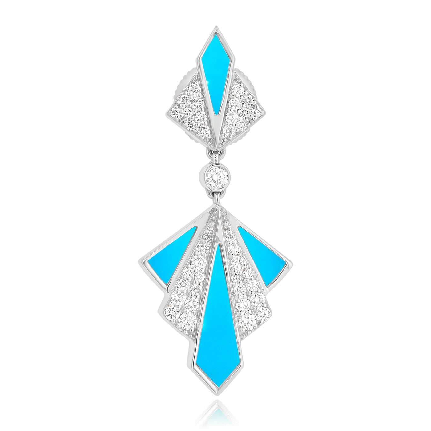 White Gold Pointed Earring