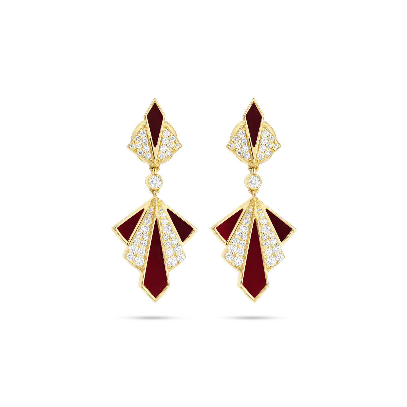 Yellow Gold Diamond Earrings