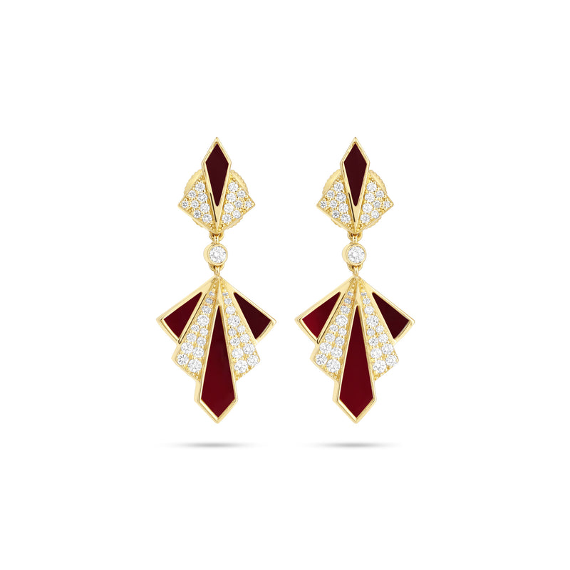 Yellow Gold Diamond Earrings