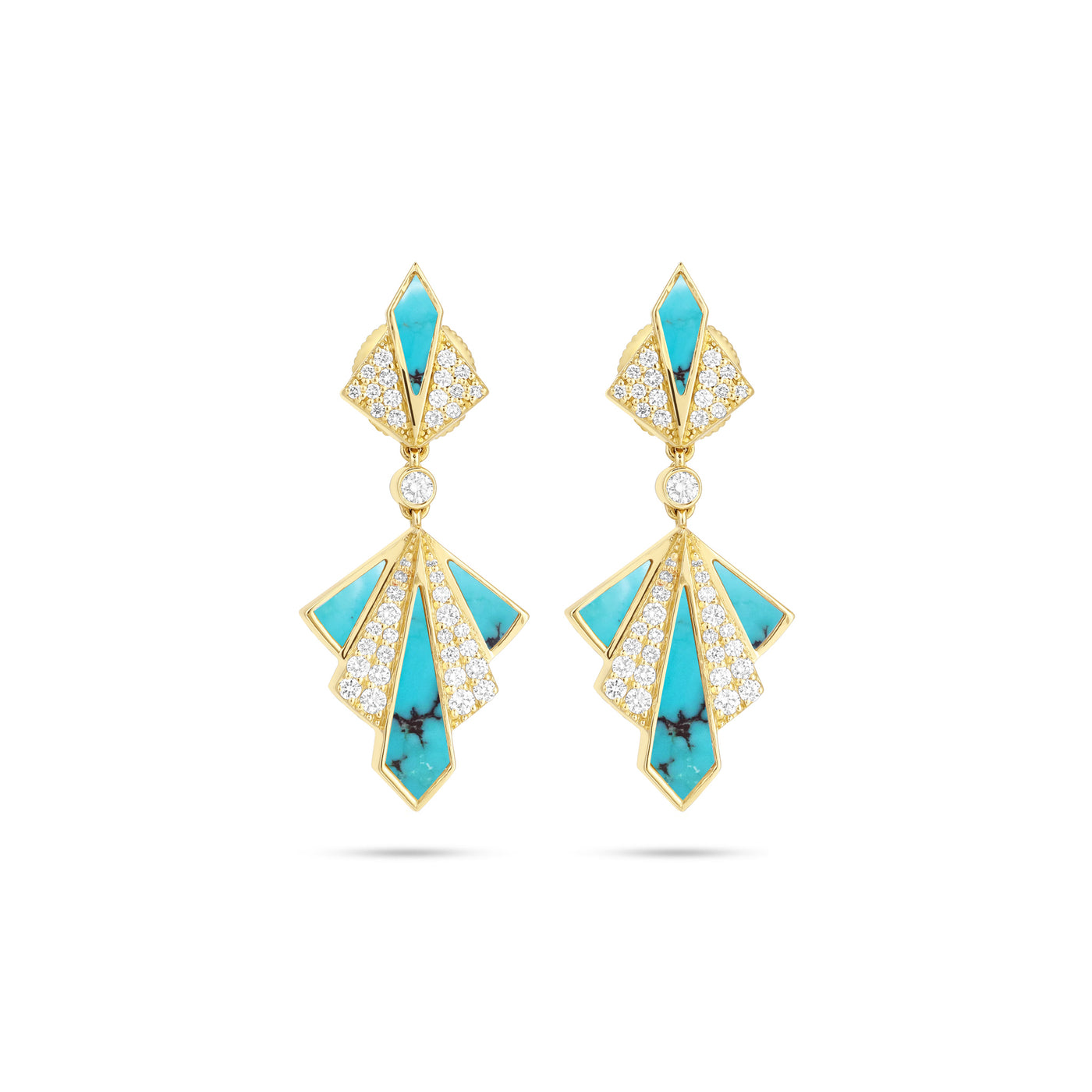 Yellow Gold Diamond Earring