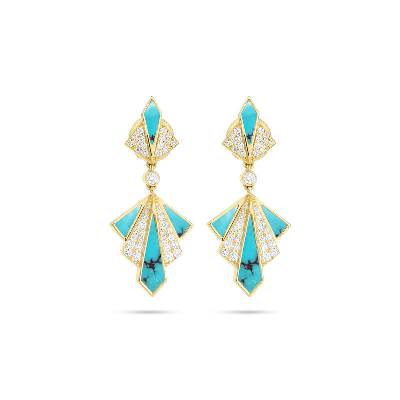 Yellow Gold Diamond Earring