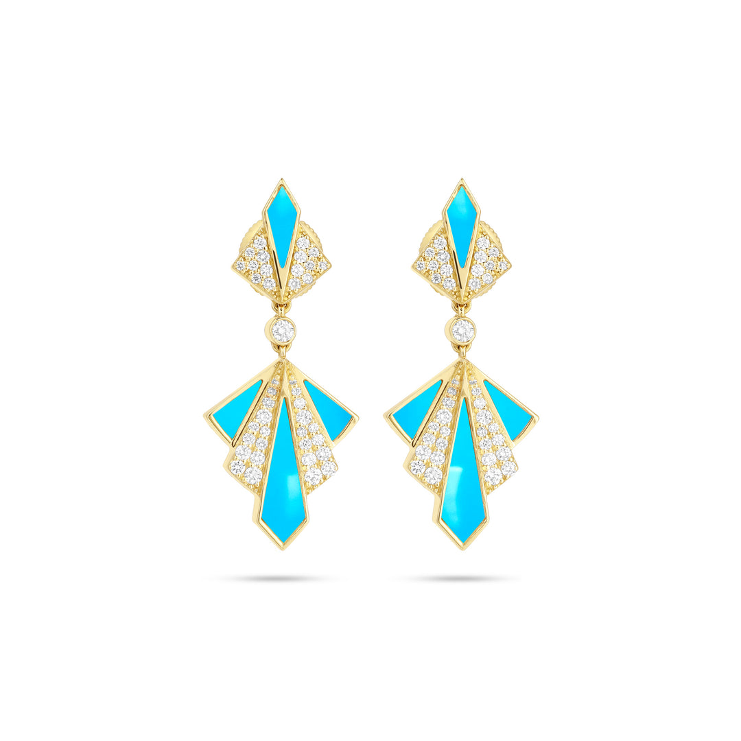 Yellow Gold Diamond Earrings
