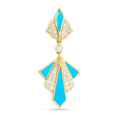 Yellow Gold Diamond Earrings