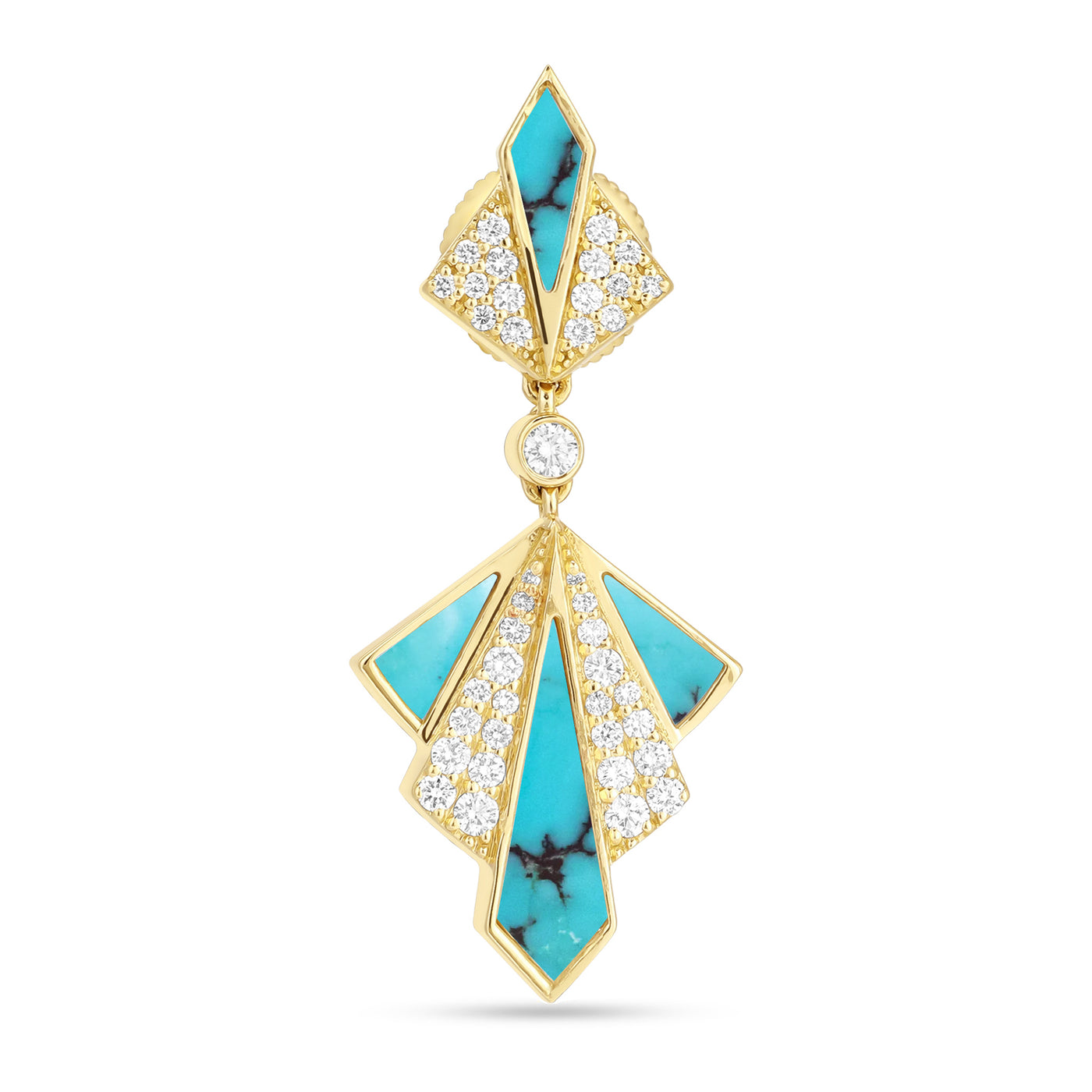 Yellow Gold Diamond Earring