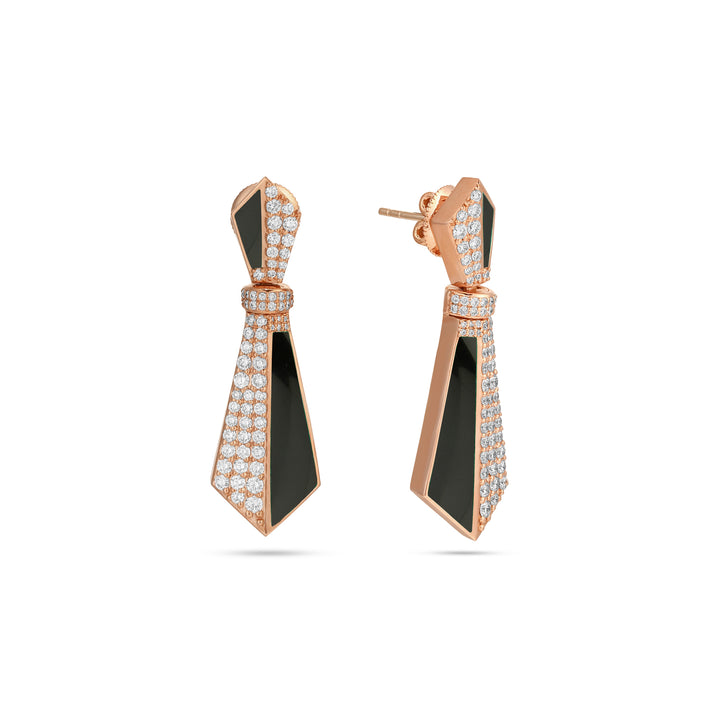 VISTA Rose Gold Diamond Earring with natural Mother of pearl