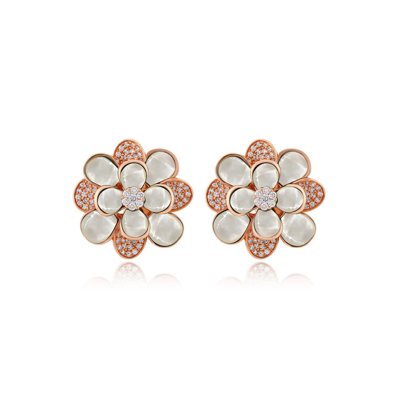 Rose Gold Diamond Earring