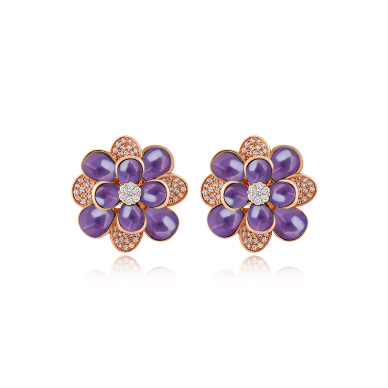 Rose Gold Diamond Earrings