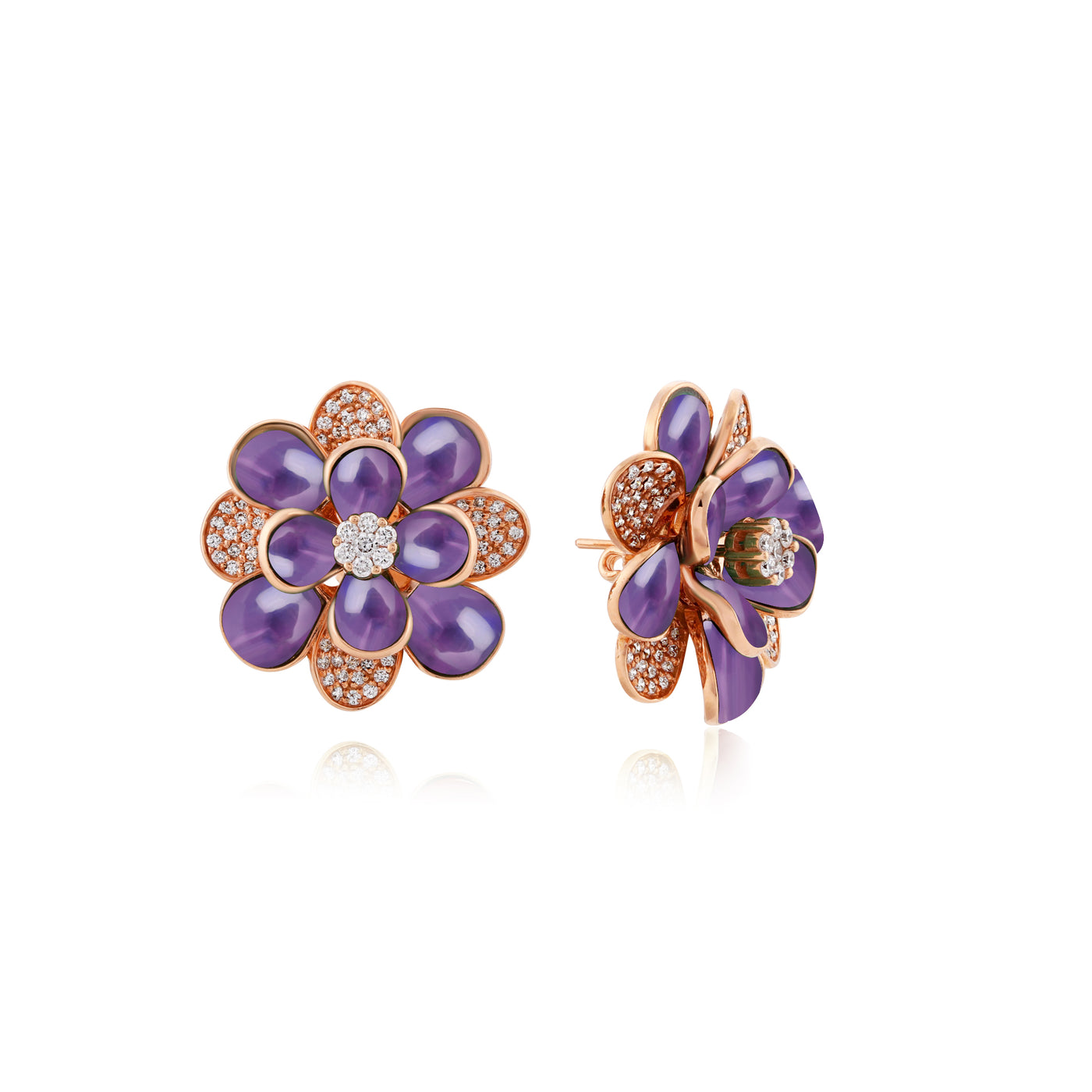 Rose Gold Diamond Earrings