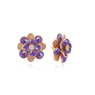 Rose Gold Diamond Earrings