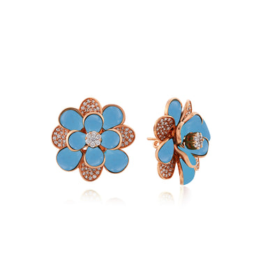 Rose Gold Diamond Earrings