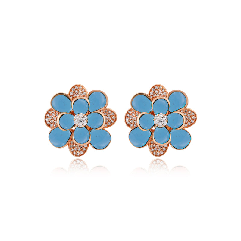 Rose Gold Diamond Earrings