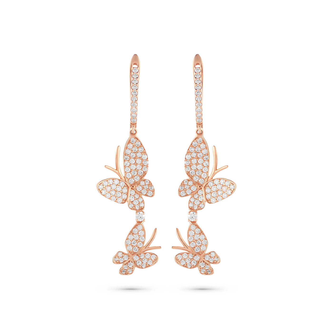 La Miniera Diamond Earring in Rose Gold