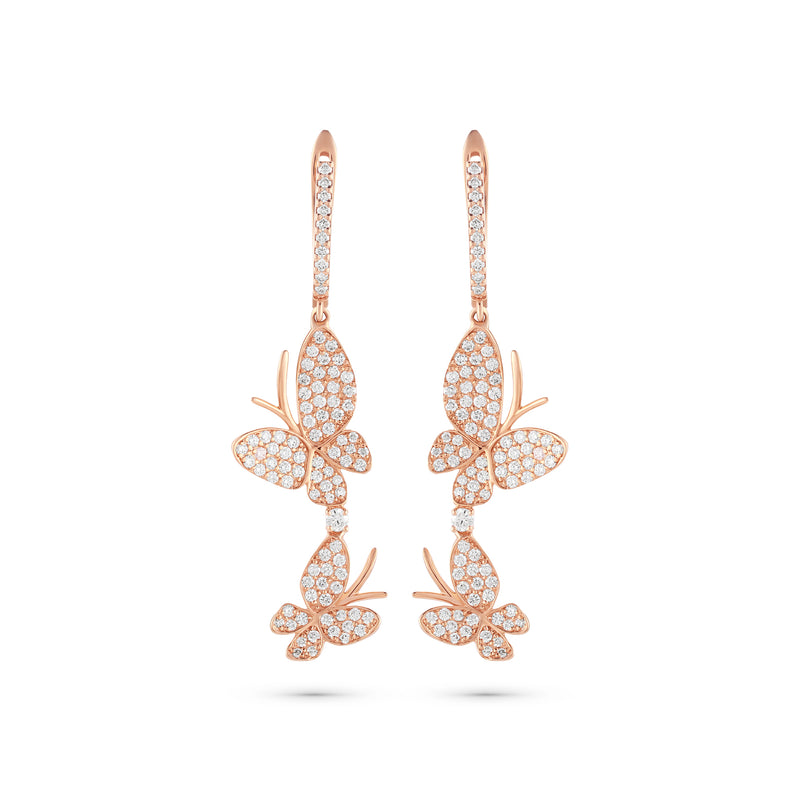 La Miniera Diamond Earring in Rose Gold