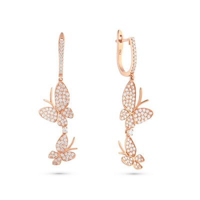 La Miniera Diamond Earring in Rose Gold
