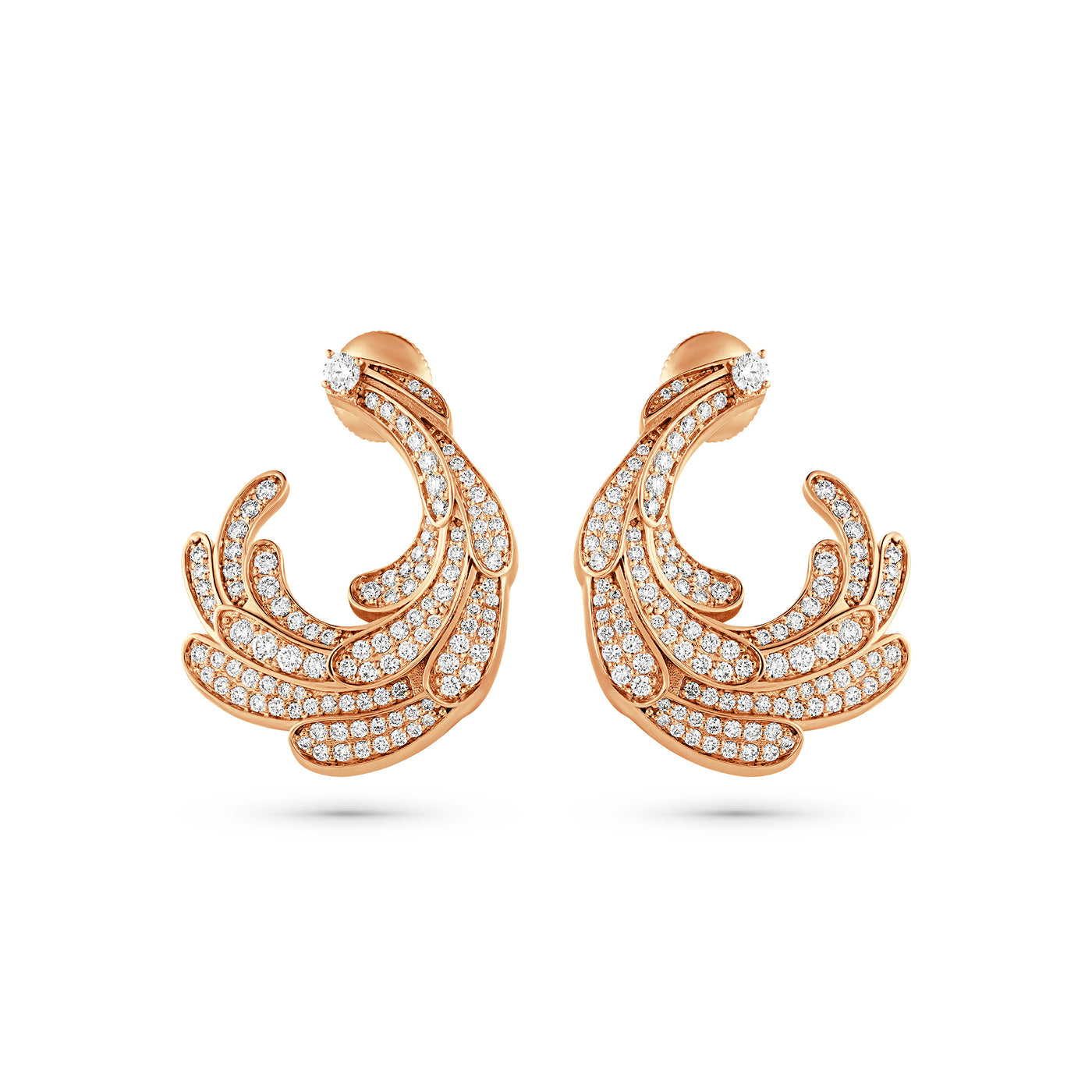 ETOILE Rose Gold Luna Swirl Earrings