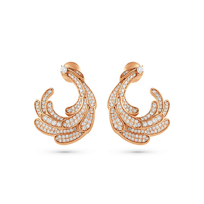  ETOILE Rose Gold Luna Swirl Earrings