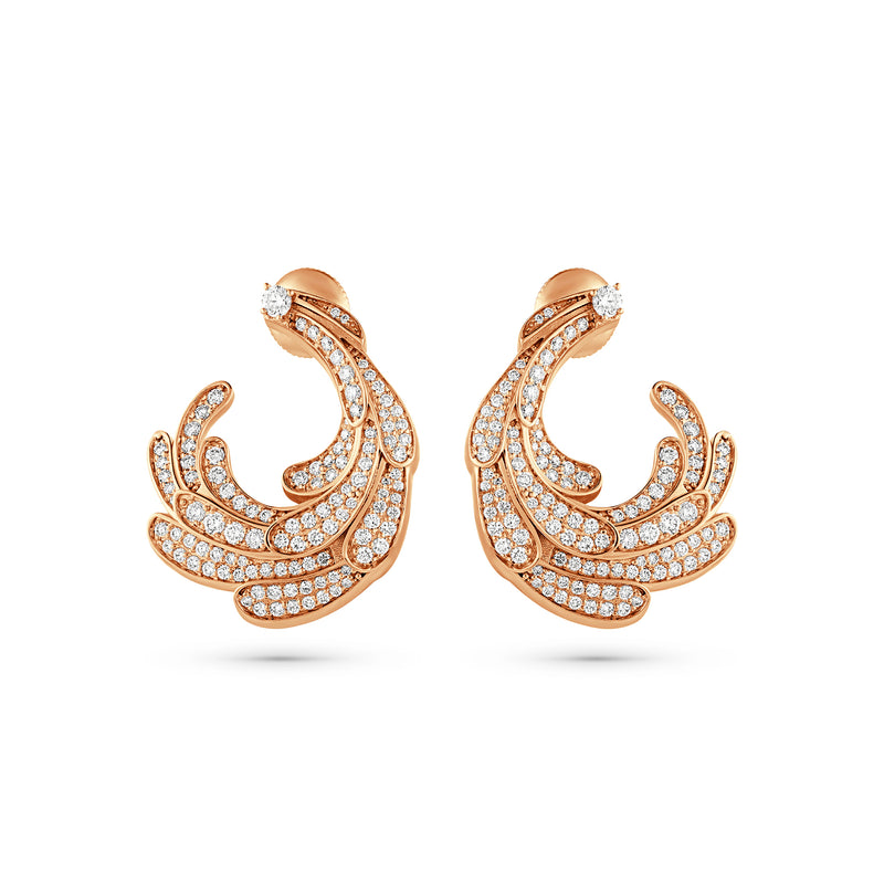 ETOILE Rose Gold Luna Swirl Earrings