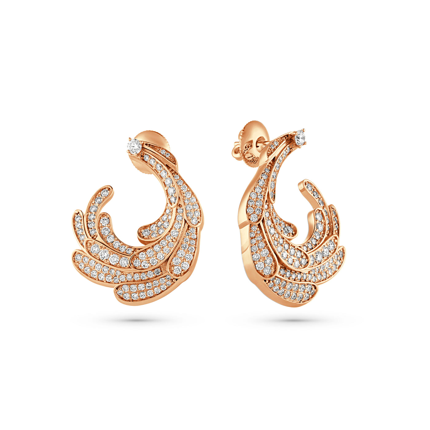 ETOILE Rose Gold Luna Swirl Earrings
