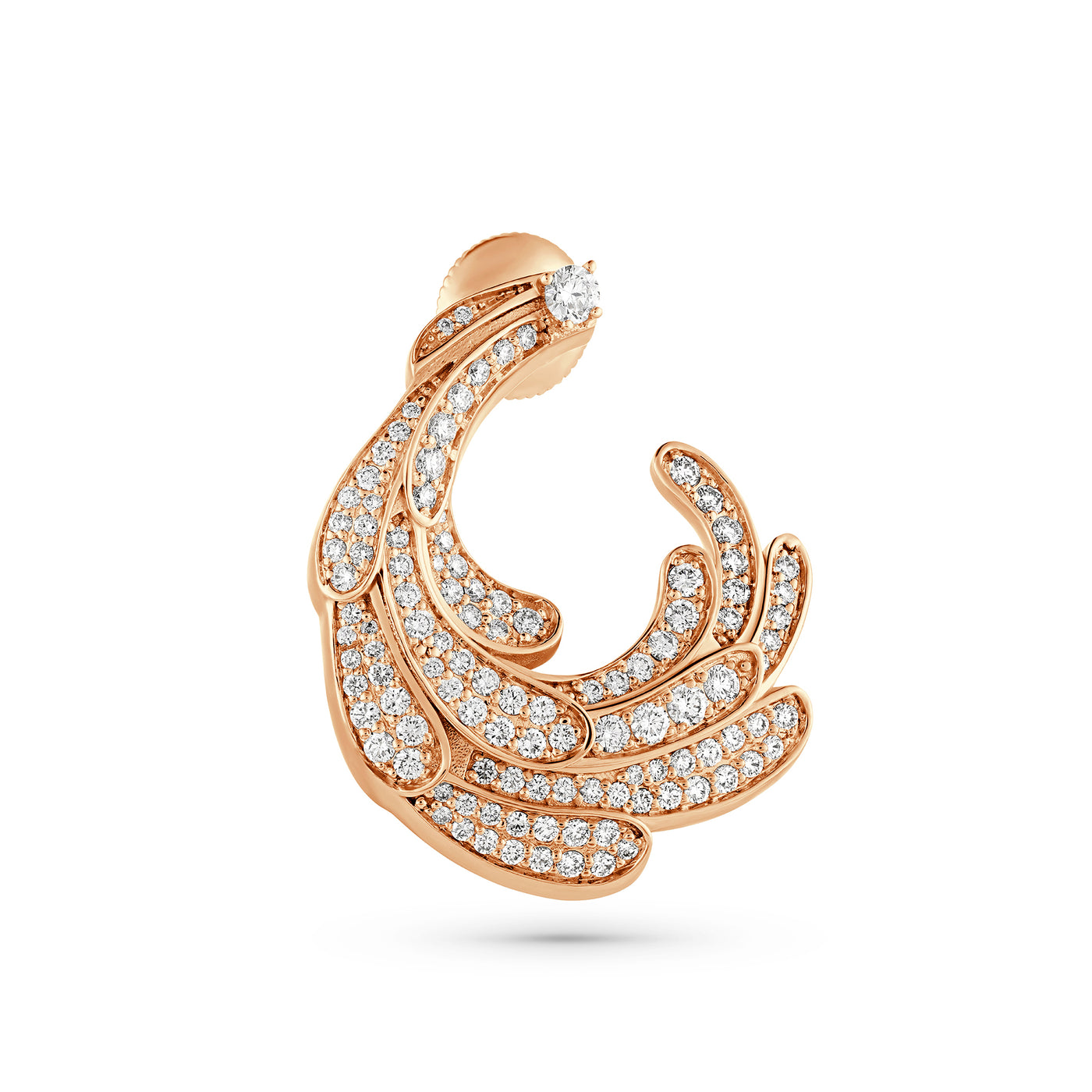 ETOILE Rose Gold Luna Swirl Earrings