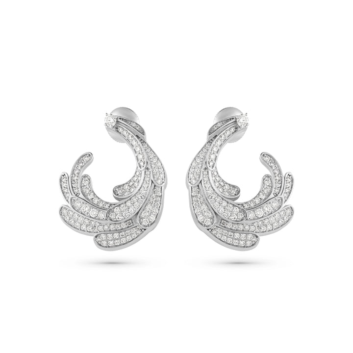 ETOILE WHITE Gold Luna Swirl Earring