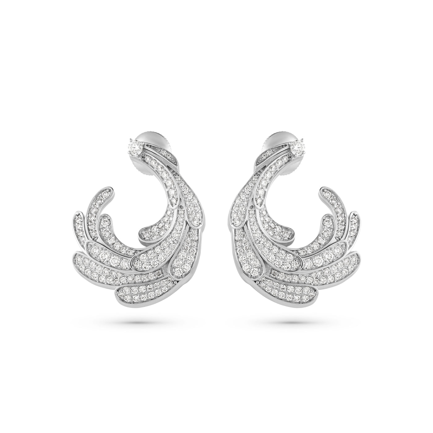 ETOILE WHITE Gold Luna Swirl Earring