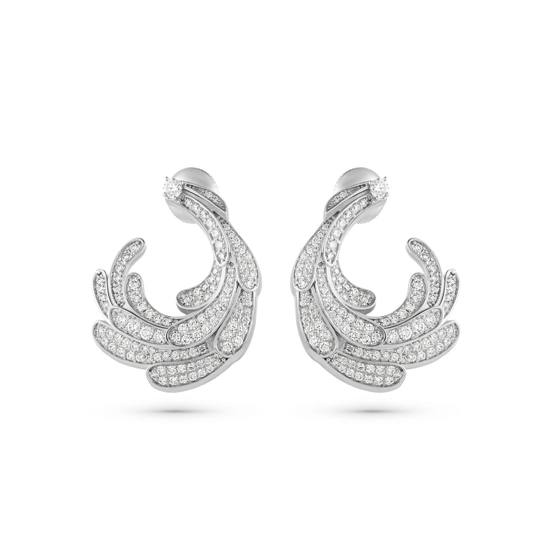 ETOILE WHITE Gold Luna Swirl Earring