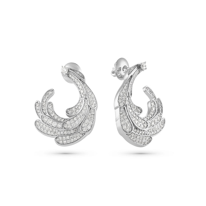 ETOILE WHITE Gold Luna Swirl Earring