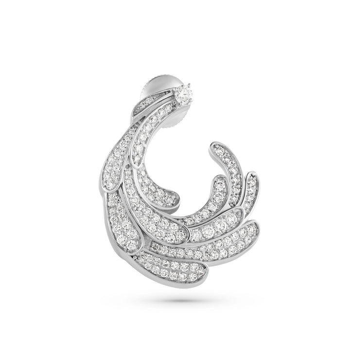ETOILE WHITE Gold Luna Swirl Earring