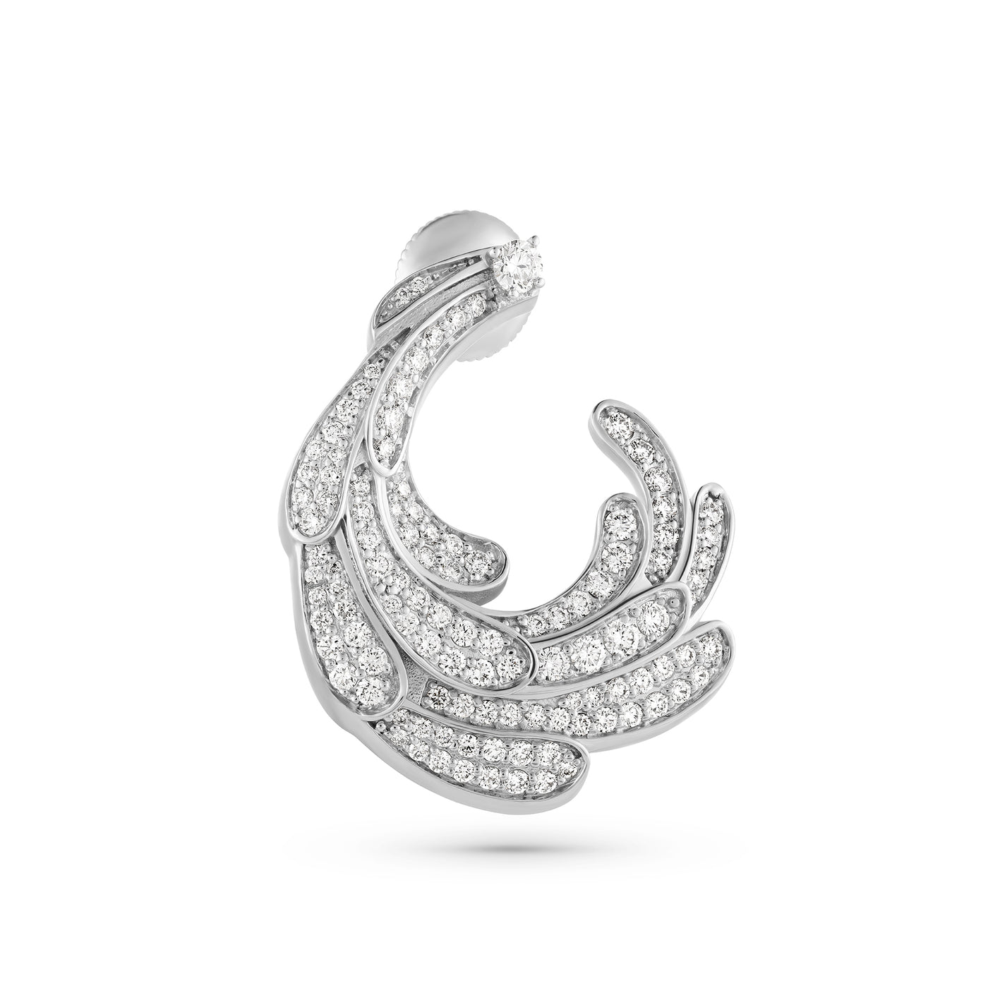 ETOILE WHITE Gold Luna Swirl Earring