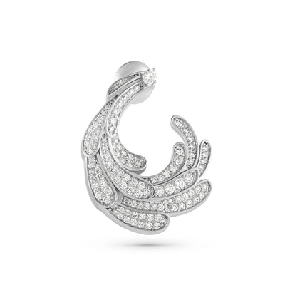 ETOILE WHITE Gold Luna Swirl Earring